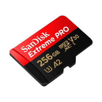 Карта памяти microSD 256Gb SanDisk EXTREME PRO Class 10 UHS-I с SD адаптером