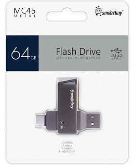 Флешка 64Gb SmartBuy MC45 Phantom Metal Dual