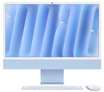 Моноблок Apple iMac 24" 2024 M4  16G 512G 10-Core Blue (синий) (без RuStore)